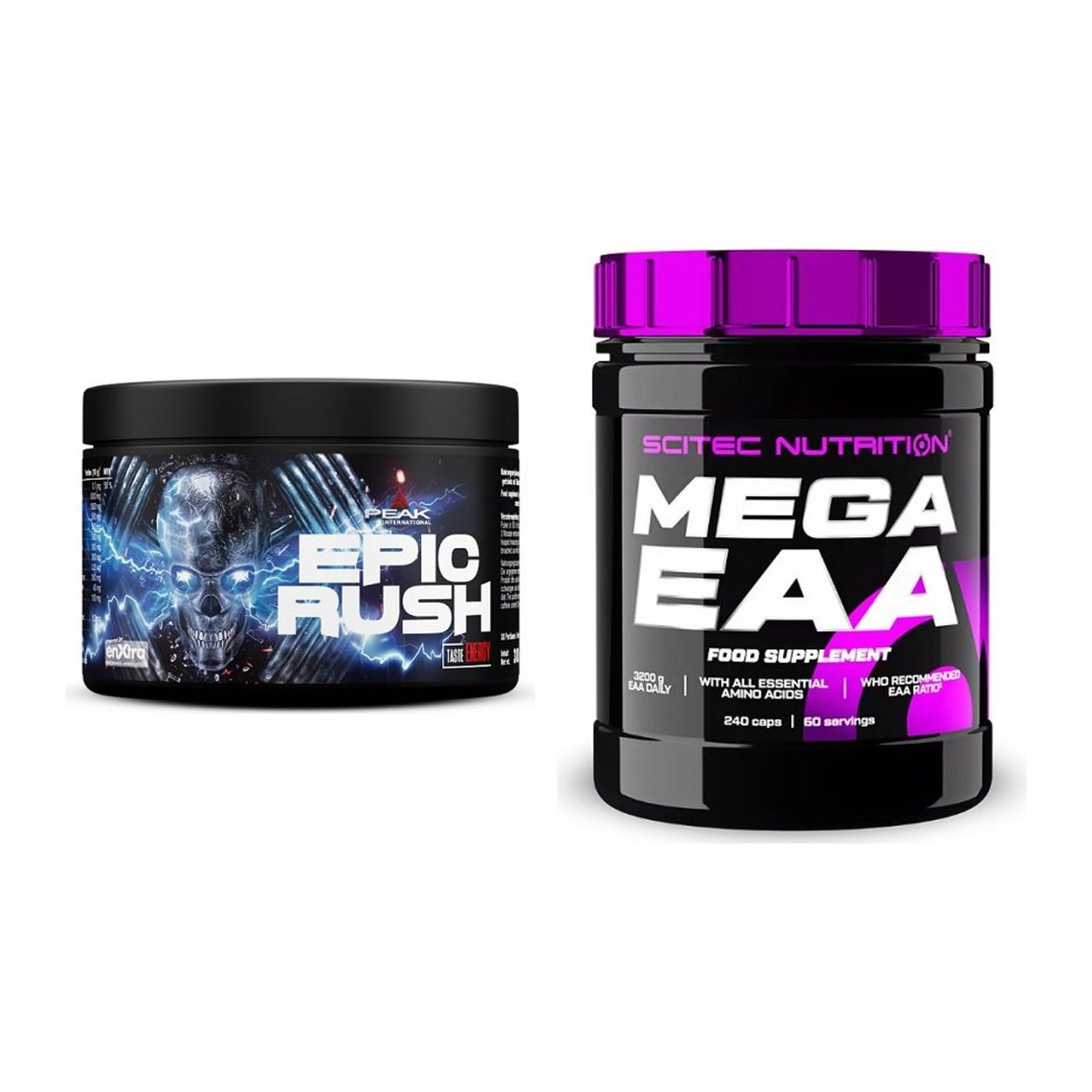 Trainings-Set: Peak Epic Rush + Scitec Mega EAA – alle enthaltenen Artikel