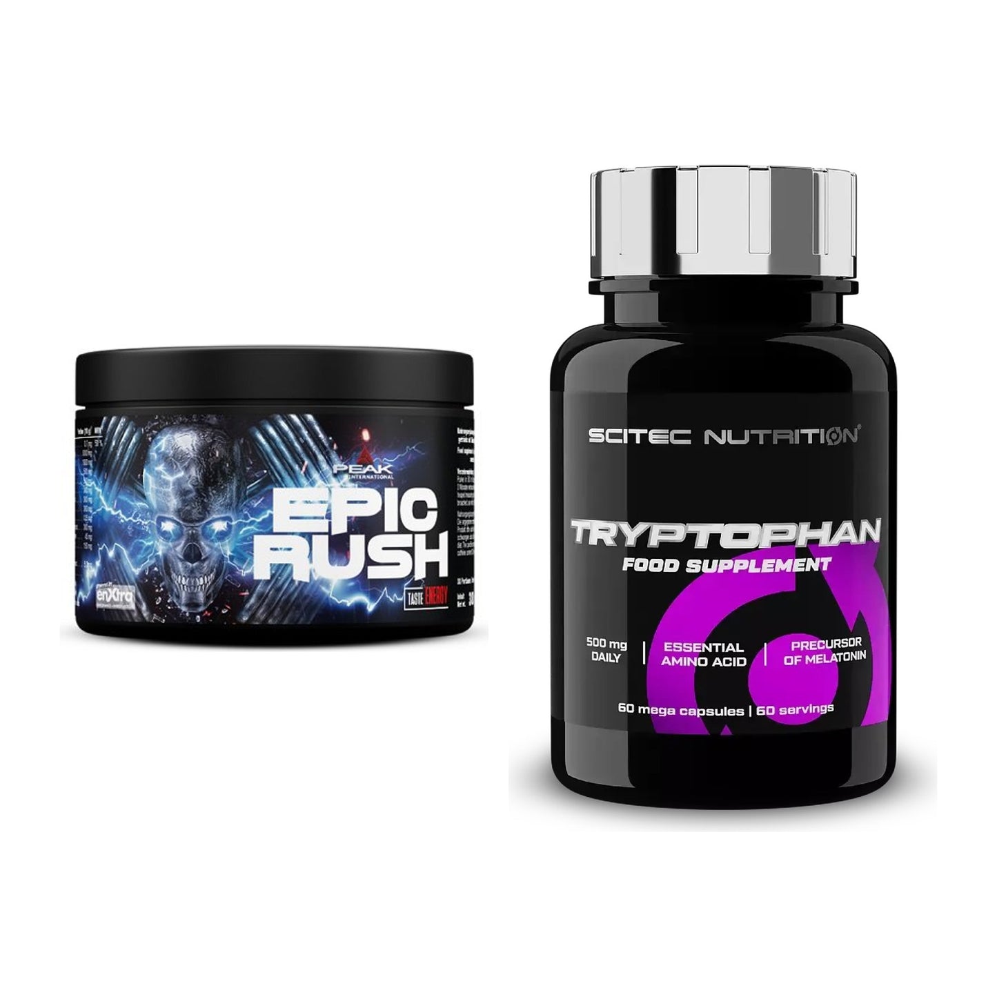 Trainings-Set: Peak Epic Rush + Scitec Tryptophan – alle enthaltenen Artikel