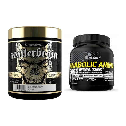 Trainings-Set: Kevin Levrone Scatterbrain + Olimp Anabolic Amino 9000 – alle enthaltenen Artikel