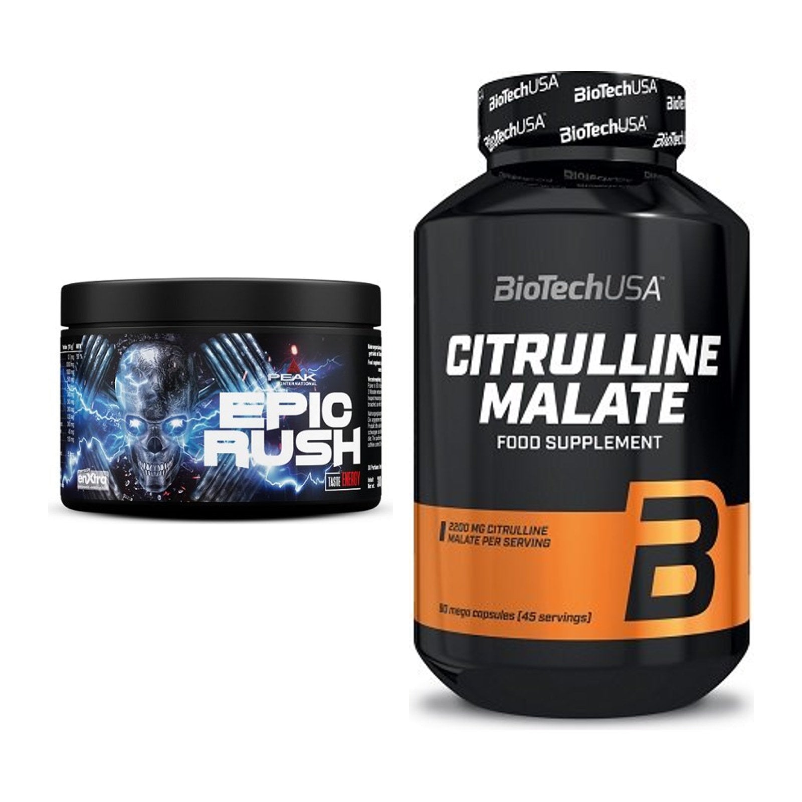 Trainings-Set: Peak Epic Rush + BioTech Citrulline Malate – alle enthaltenen Artikel