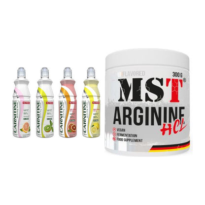 Trainings-Set: Nutrend Activity L-Carnitine Drink + MST Arginine HCL – alle enthaltenen Artikel