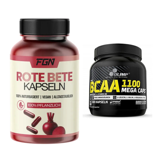 Trainings-Set: FGN Rote Beete + Olimp BCAA Mega Caps – alle enthaltenen Artikel