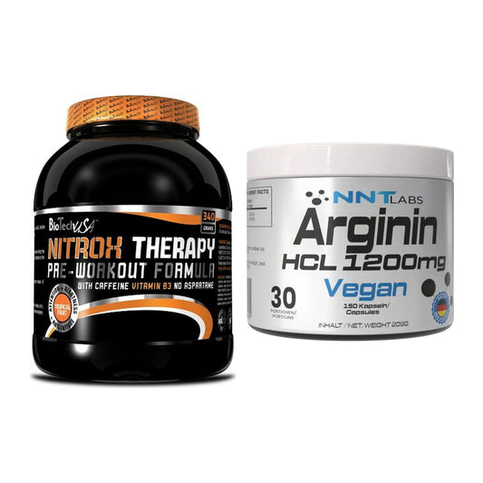 Trainings-Set: BioTech NitroX Therapy + NNT Arginin HCL 1200 mg – alle enthaltenen Artikel