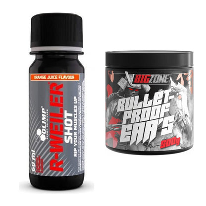 Trainings-Set: Olimp R-Weiler Shot + Big Zone Bulletproof EAA's – alle enthaltenen Artikel