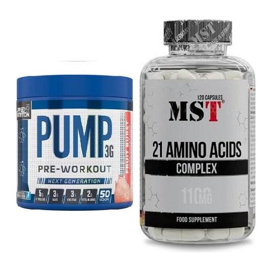Trainings-Set: Applied Nutrition Pump + MST 21 Amino Acids – alle enthaltenen Artikel