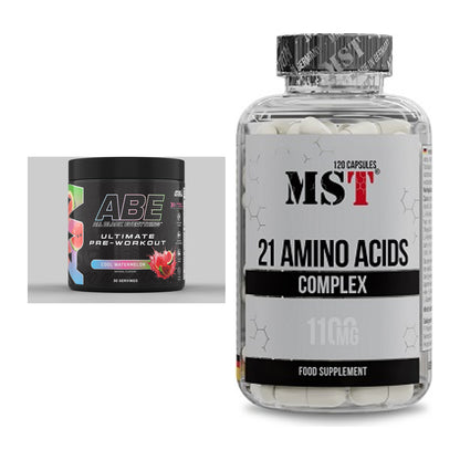 Trainings-Set: Applied Nutrition A.B.E Ultimate + MST 21 Amino Acids – alle enthaltenen Artikel