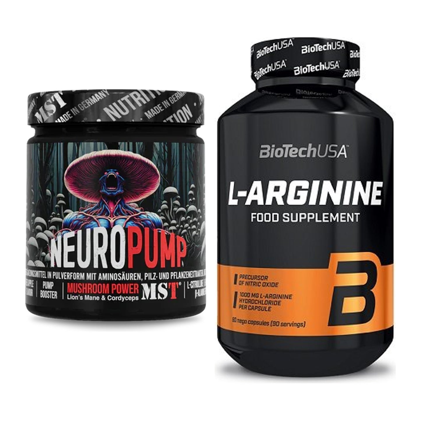 Træningssæt: MST NeuroPump + BioTech L-Arginine - alle varer inkluderet