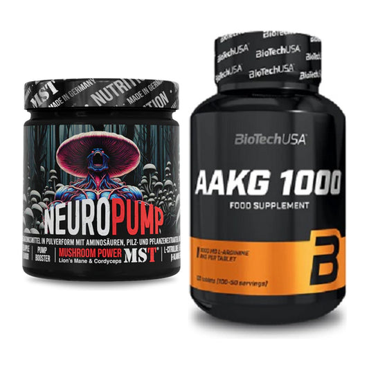 Trainings-Set: MST NeuroPump + BioTech AAKG 1000mg 100 Tabl. – alle enthaltenen Artikel