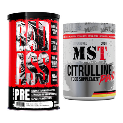 Trainings-Set: BAD ASS Pre + MST Citrulline Malat 500g – alle enthaltenen Artikel