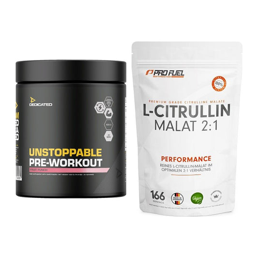 Trainings-Set: Dedicated Unstoppable + ProFuel L-Citrullin Malat – alle enthaltenen Artikel