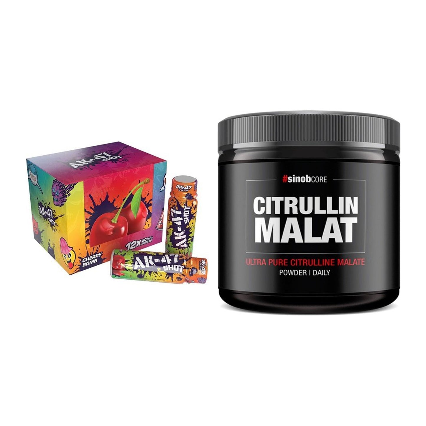 Trainings-Set: AK47 Labs AK47 Shots + Sinob Core L-Citrullin Malat – alle enthaltenen Artikel