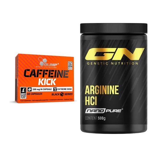 Trainings-Set: Olimp Caffeine Kick + GN Arginine HCL Nano Pure – alle enthaltenen Artikel