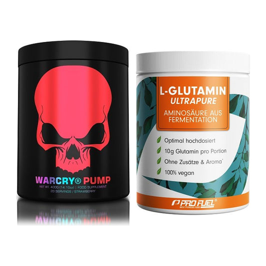 Trainings-Set: Genius Nutrition Warcry + ProFuel Glutamin Ultrapure – alle enthaltenen Artikel