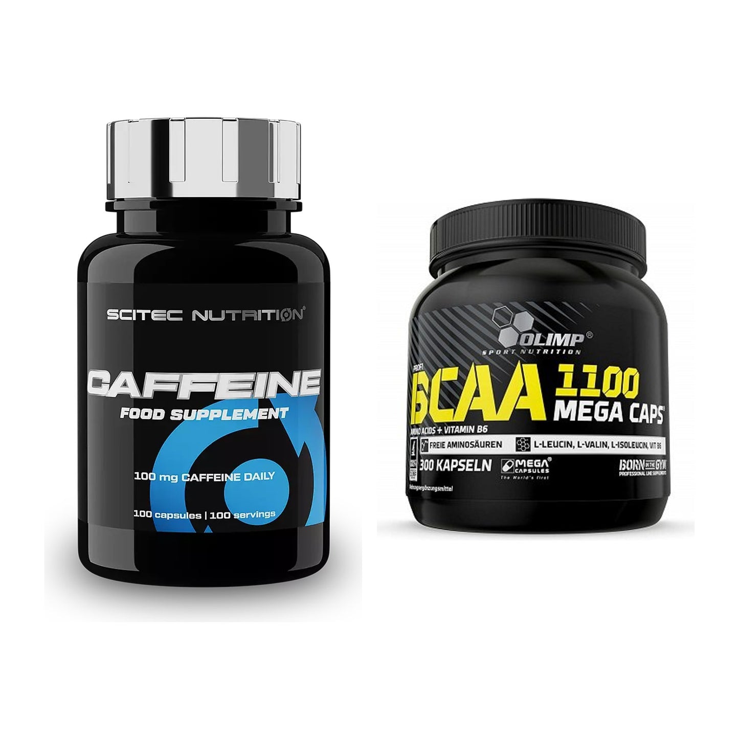 Trainings-Set: Scitec Caffeine + Olimp BCAA Mega Caps – alle enthaltenen Artikel