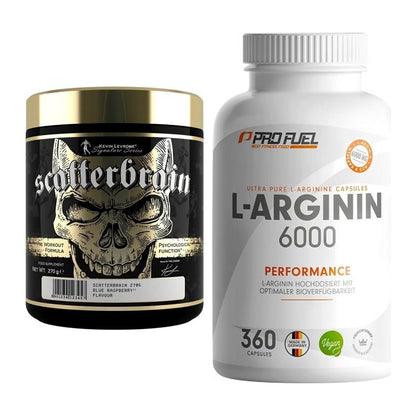 Trainings-Set: Kevin Levrone Scatterbrain + ProFuel L-Arginin 6000 – alle enthaltenen Artikel