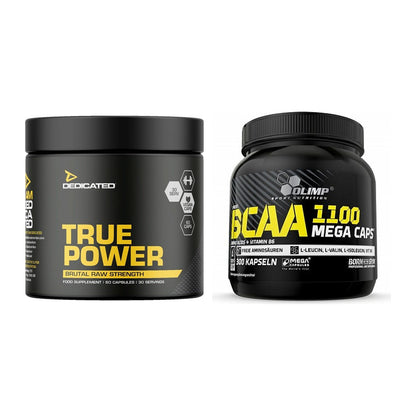 Trainings-Set: Dedicated True Power + Olimp BCAA Mega Caps – alle enthaltenen Artikel