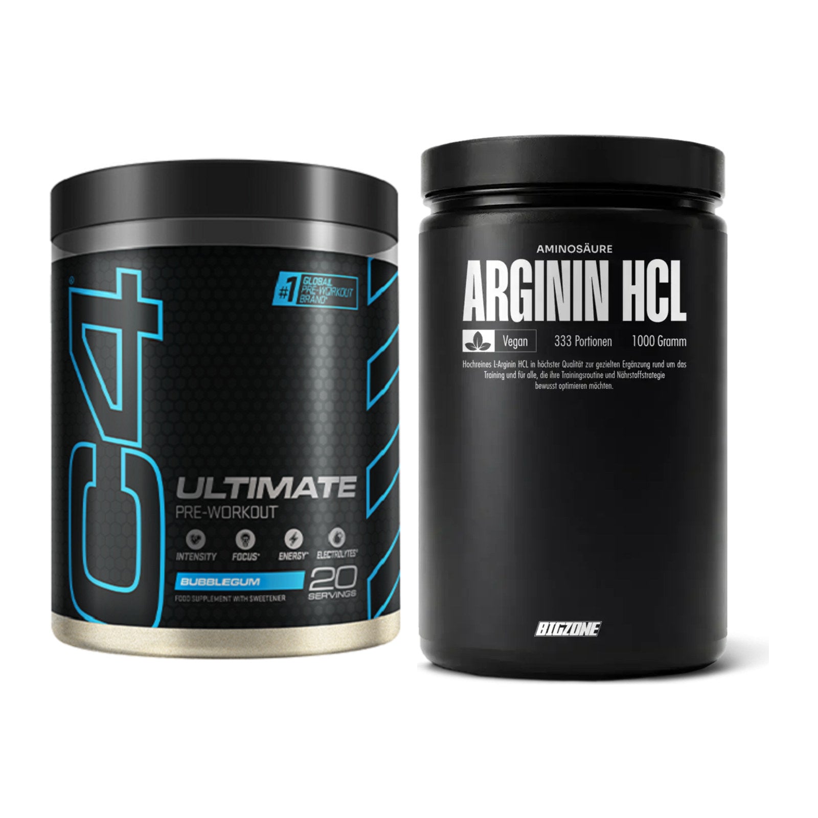 Trainings-Set: Cellucor C4 ULTIMATE 20 Serv. + Big Zone L-Arginin – alle enthaltenen Artikel