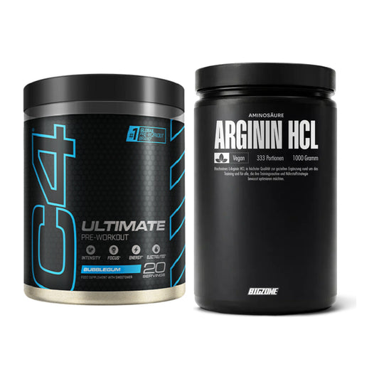 Trainings-Set: Cellucor C4 ULTIMATE 20 Serv. + Big Zone L-Arginin – alle enthaltenen Artikel