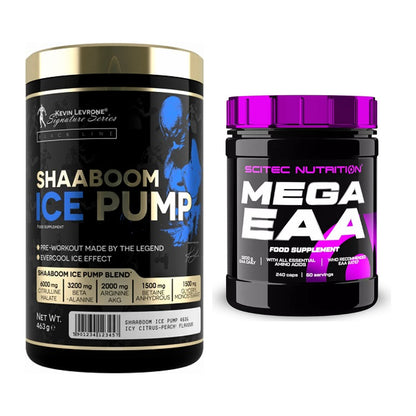 Trainings-Set: Kevin Levrone Shaaboom Ice Pump + Scitec Mega EAA – alle enthaltenen Artikel