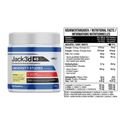 Trainings-Set: USP Labs Jack3d 45 Serv. + MST BCAA Zero 300g – alle enthaltenen Artikel