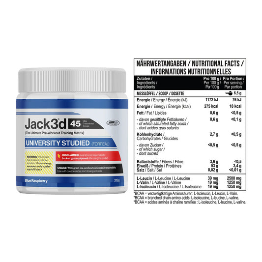 Trainings-Set: USP Labs Jack3d 45 Serv. + MST BCAA Zero 300g – alle enthaltenen Artikel