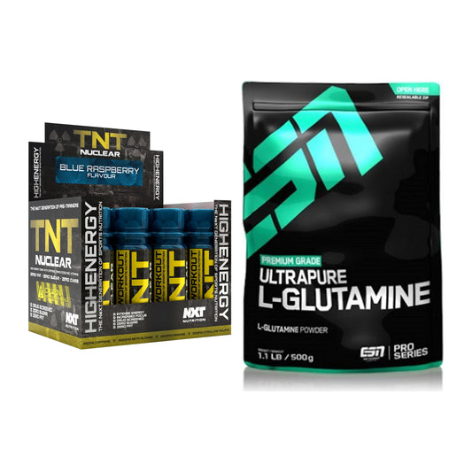 Trainings-Set: NXT Nutrition TNT Nuclear + ESN Ultrapure L-Glutamin – alle enthaltenen Artikel