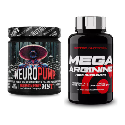 Trainings-Set: MST NeuroPump 270g (Red Apple) + Scitec Mega Arginine – alle enthaltenen Artikel