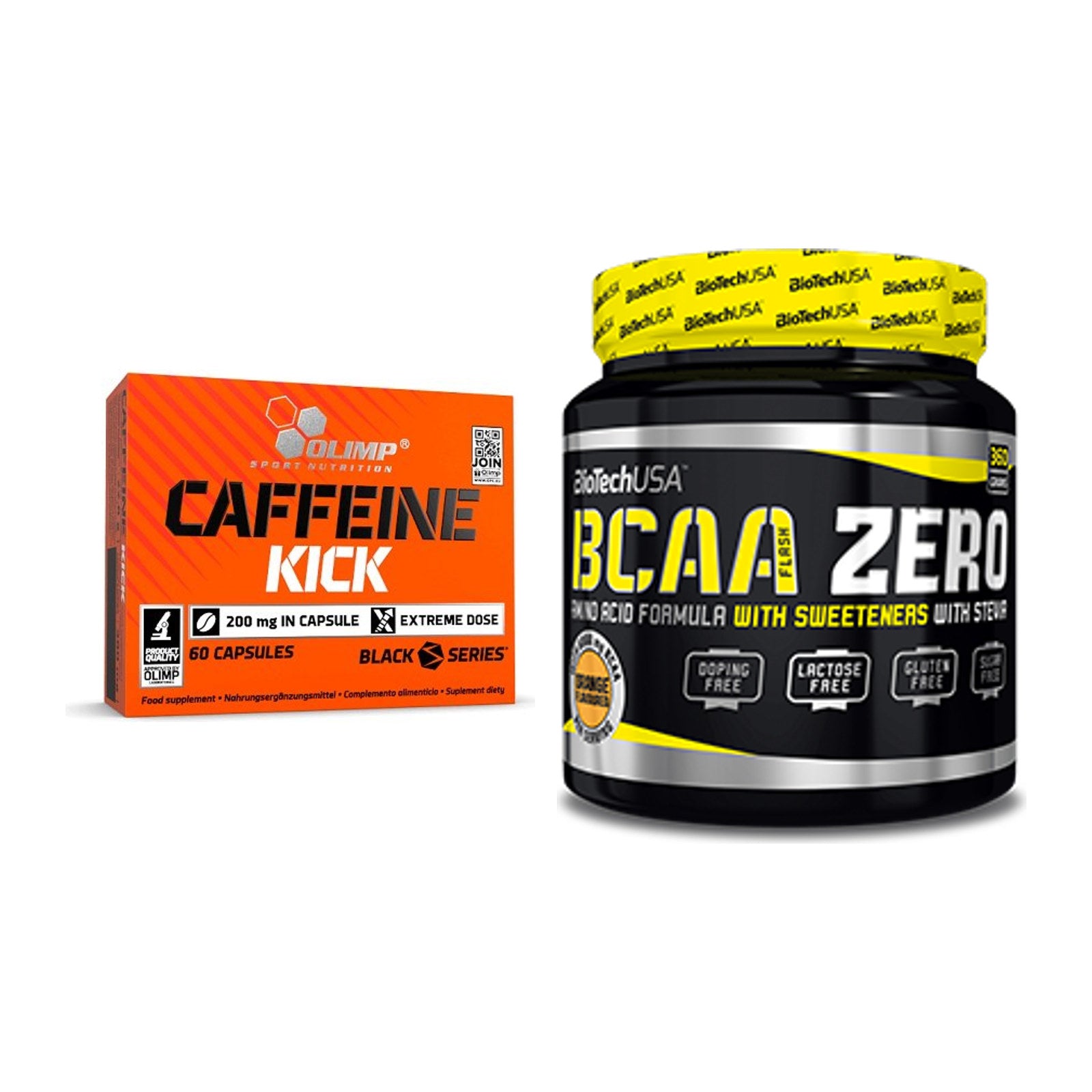 Trainings-Set: Olimp Caffeine Kick + BioTech BCAA Zero – alle enthaltenen Artikel