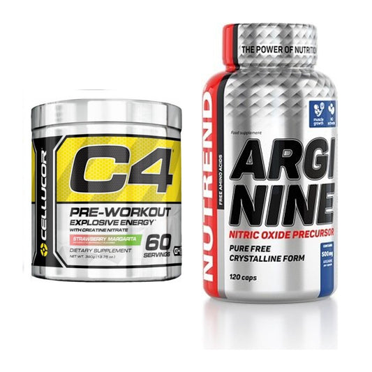 Trainings-Set: Cellucor C4 Original 60 Serv. + Nutrend Arginine – alle enthaltenen Artikel