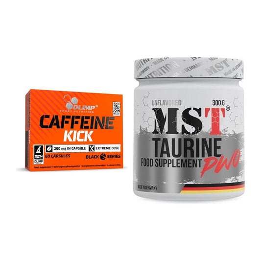 Trainings-Set: Olimp Caffeine Kick + MST Taurine – alle enthaltenen Artikel