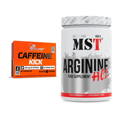 Trainings-Set: Olimp Caffeine Kick + MST Arginine HCL – alle enthaltenen Artikel