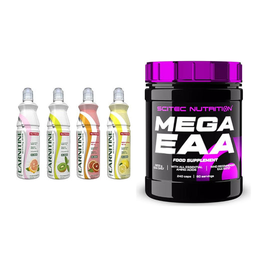 Trainings-Set: Nutrend Activity L-Carnitine Drink + Scitec Mega EAA – alle enthaltenen Artikel