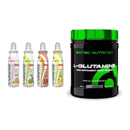 Trainings-Set: Nutrend Activity L-Carnitine Drink + Scitec L-Glutamin – alle enthaltenen Artikel