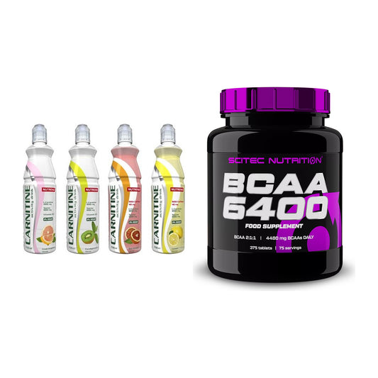 Trainings-Set: Nutrend Activity L-Carnitine Drink + Scitec BCAA 6400 – alle enthaltenen Artikel