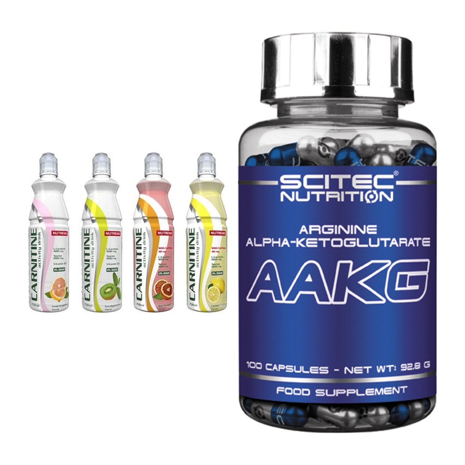 Trainings-Set: Nutrend Activity L-Carnitine Drink + Scitec AAKG – alle enthaltenen Artikel