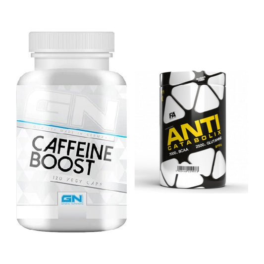 Edzőkészlet: GN Caffeine Boost + FA Nutrition Anticatabolix - minden elemet tartalmaz