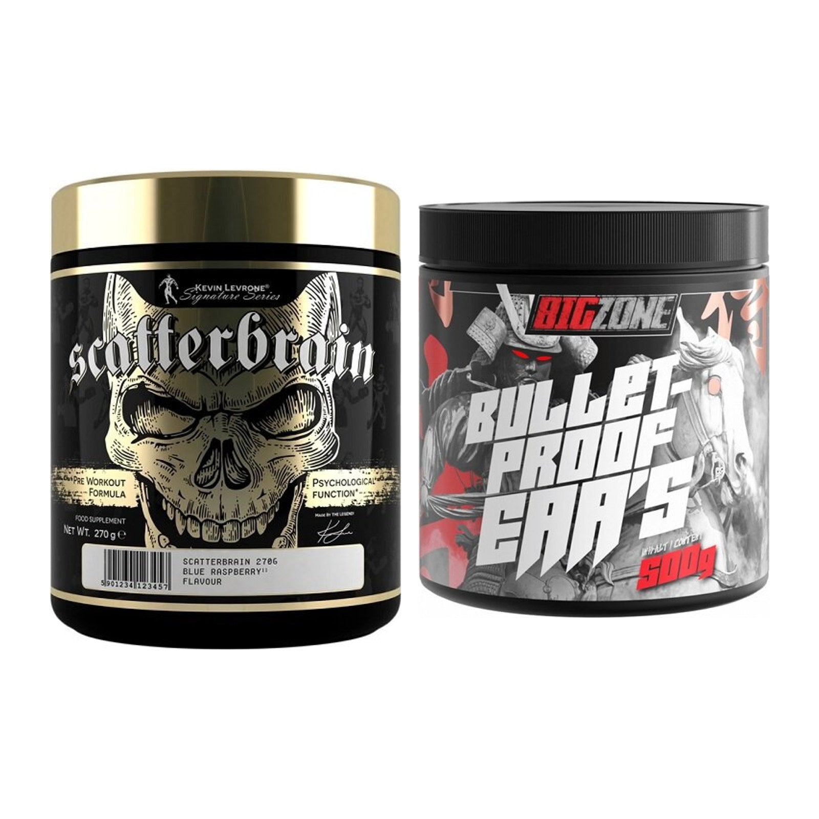 Trainings-Set: Kevin Levrone Scatterbrain + Big Zone Bulletproof EAA's – alle enthaltenen Artikel