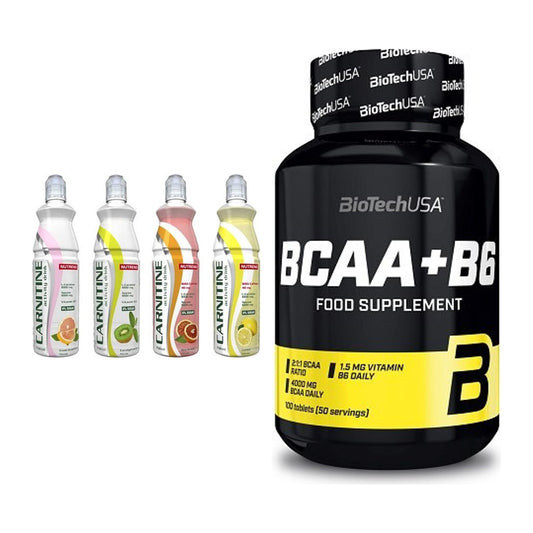 Harjoitussetti: Nutrend Activity + BioTech BCAA+B6 100 tablettia - kaikki tuotteet mukana