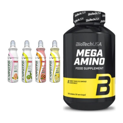 Trainings-Set: Nutrend Activity L-Carnitine Drink + BioTech Mega Amino – alle enthaltenen Artikel
