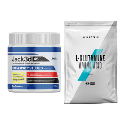 Trainings-Set: USP Labs Jack3d 45 Serv. + MyProtein Glutamin – alle enthaltenen Artikel