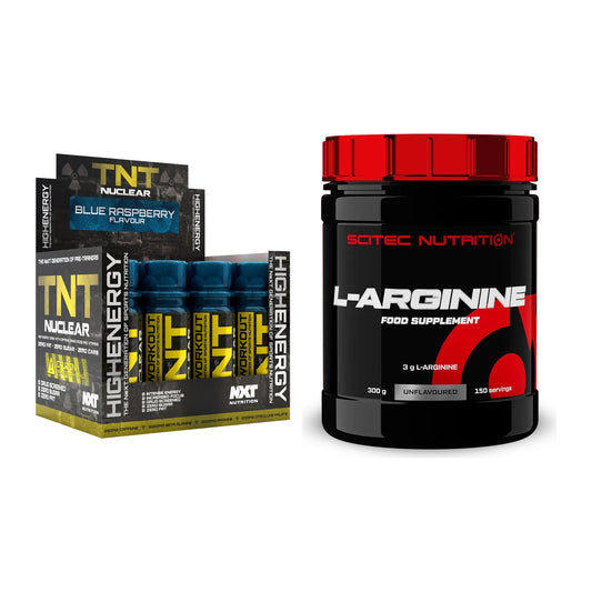 Trainings-Set: NXT Nutrition TNT Nuclear Shots + Scitec Arginin – alle enthaltenen Artikel