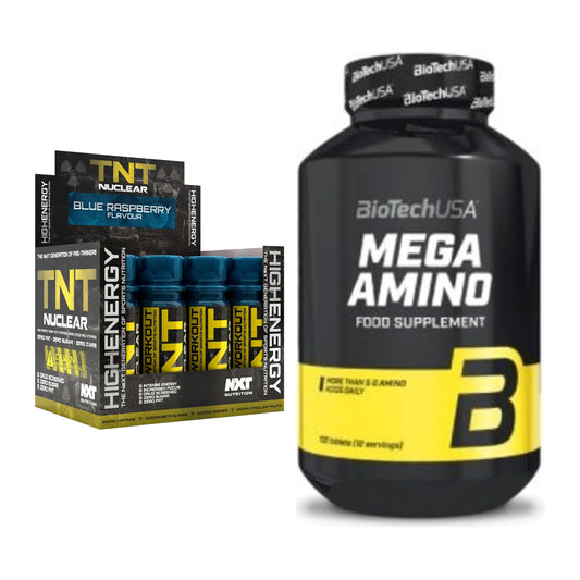 Trainings-Set: NXT Nutrition TNT Nuclear Shots + BioTech Mega Amino – alle enthaltenen Artikel