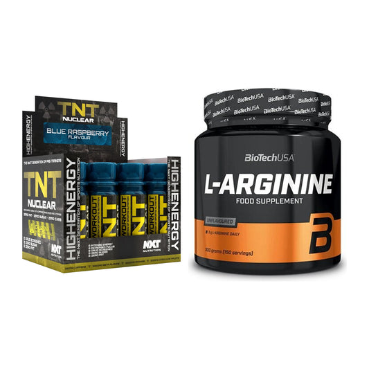 Trainings-Set: NXT Nutrition TNT Nuclear Shots + BioTech L-Arginin – alle enthaltenen Artikel