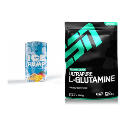 Trainings-Set: FA Nutrition ICE Pump + ESN Ultrapure L-Glutamin – alle enthaltenen Artikel