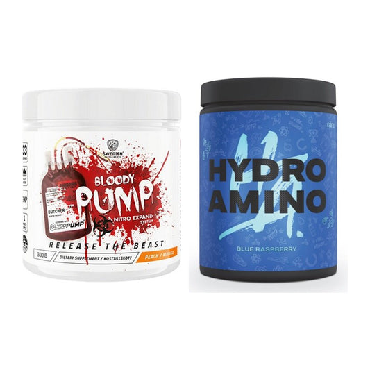 Trainings-Set: Swedish Supplements Bloody Pump + Nanosupps Hydro Amino – alle enthaltenen Artikel