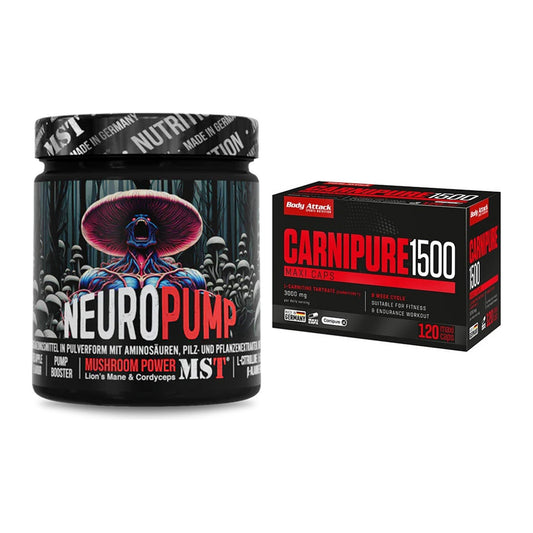 Trainings-Set: MST NeuroPump + Body Attack Carnipure 1500 – alle enthaltenen Artikel