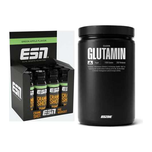 Trainings-Set: ESN Crank Pump Shot + Big Zone Glutamin – alle enthaltenen Artikel
