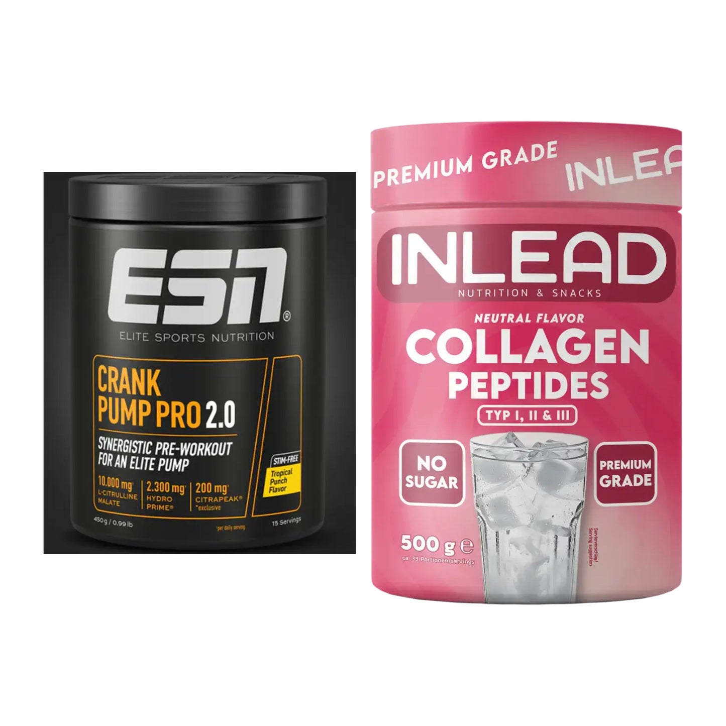 Trainings-Set: ESN Crank Pump Pro 2.0 + INLEAD Collagen Peptides – alle enthaltenen Artikel