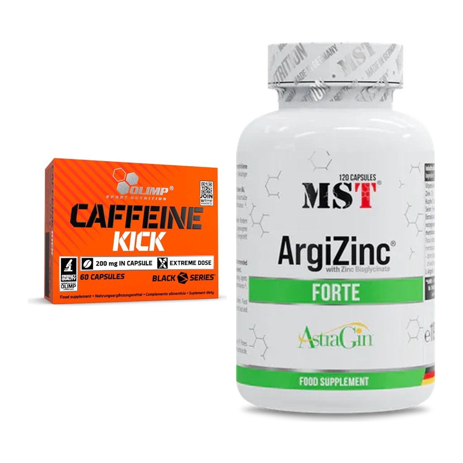 Trainings-Set: Olimp Caffeine Kick + MST ArgiZinc Forte – alle enthaltenen Artikel
