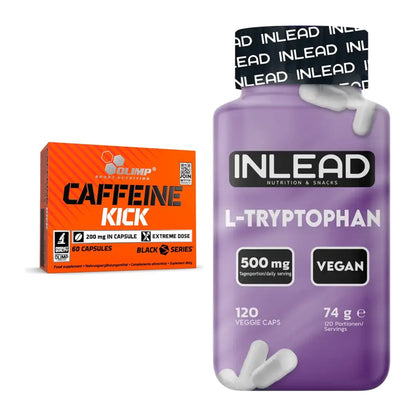 Trainings-Set: Olimp Caffeine Kick + INLEAD L-Tryptophan 500mg – alle enthaltenen Artikel